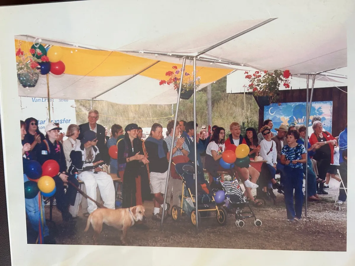 Community members gathered during the 1999 Pride celebrations